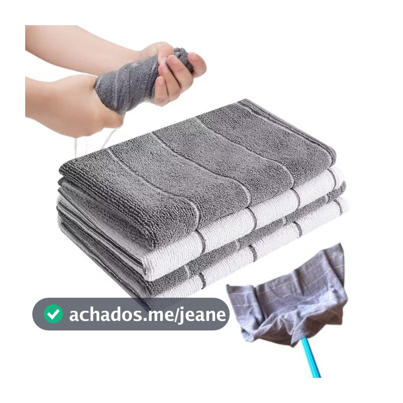 KITs Mega Panos de Chão Grandes em Microfibra 80x50 Panão limpeza Piso