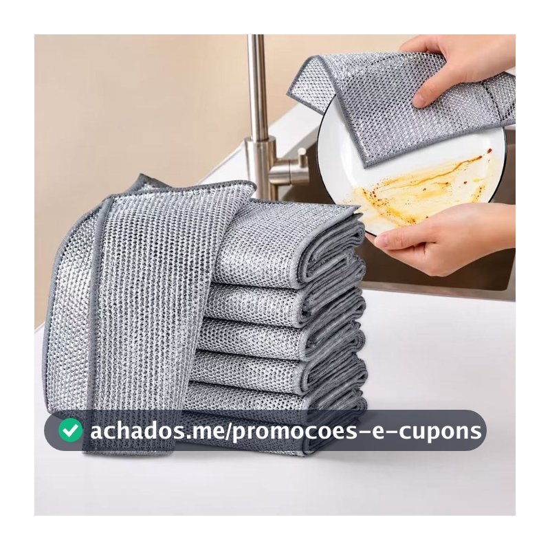 3/6/15/24 Panos De Limpeza Aço Premium Reutilizável Área Panela Fogão Toalha Louça