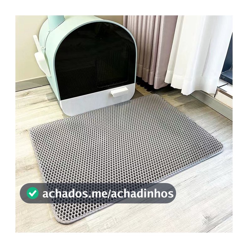 Tapete para Areia de Gato! Anti-Splash e Anti-Arrasto de Areia, Espesso, Durável e Sem Deslocamento