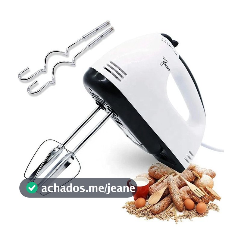 Batedeira De Mão Elétrica Bolo Chantilly 7 Velocidades 260W Batedeira Massa Bolo Ovos 220V