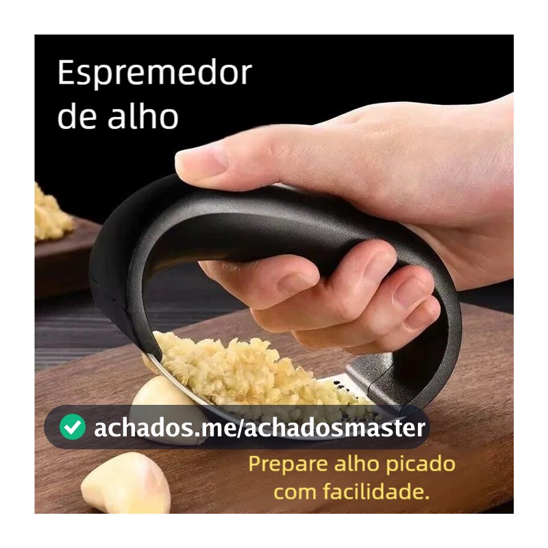 Espremedor de Alho Amassador - Aço Inox e ABS Resistentes, Ideal para Culinária Diária