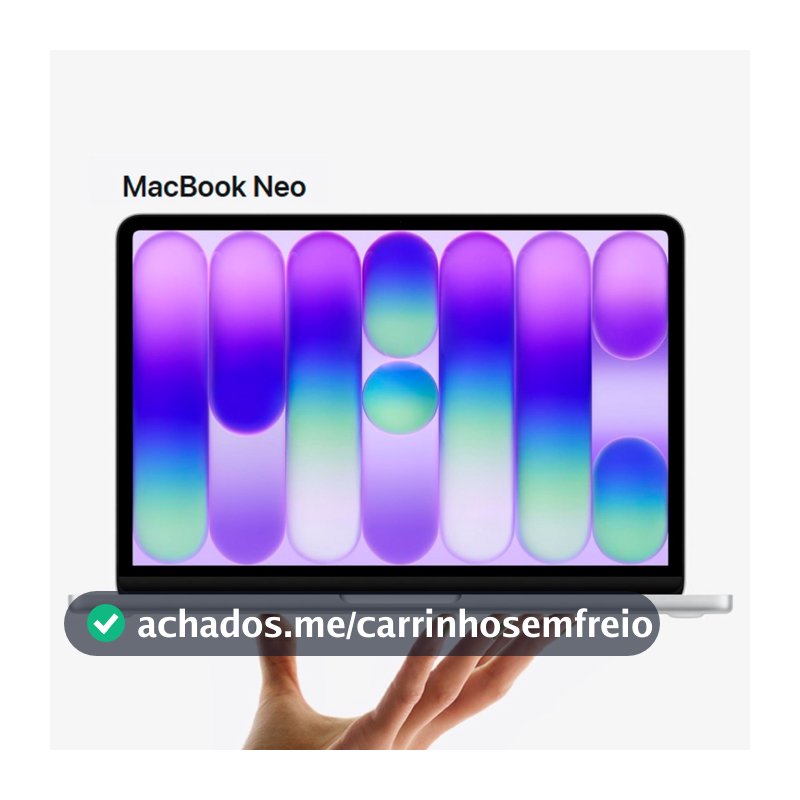 MacBook Neo Apple 13" Chip A18 Pro CPU de 6 núcleos GPU de 5 núcleos 8GB RAM 256GB Nota Fiscal