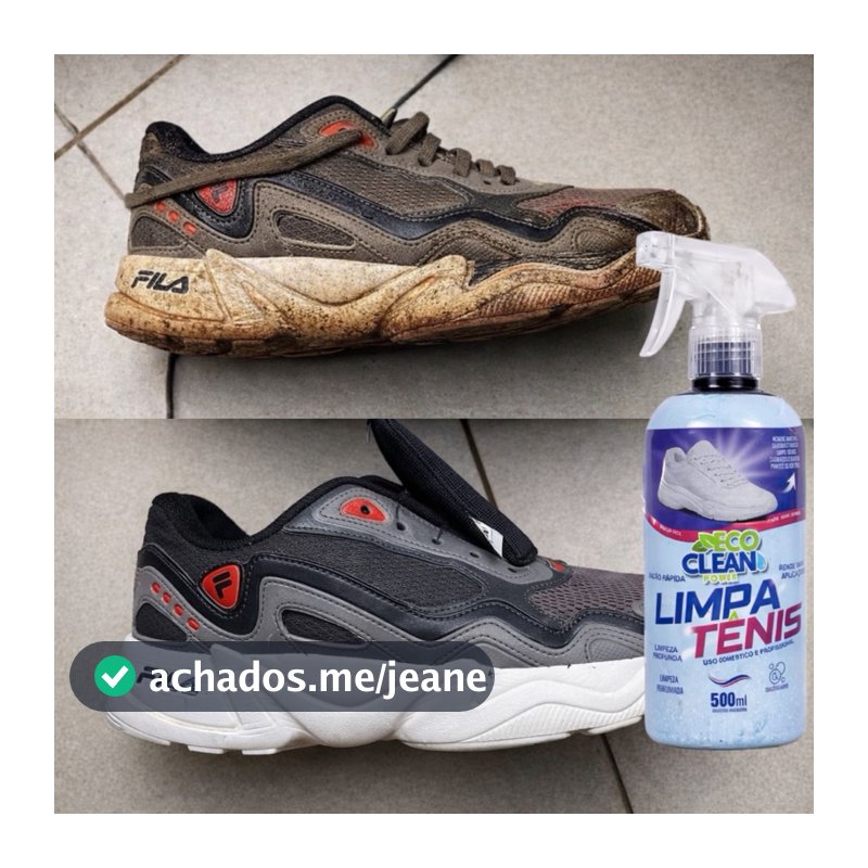 Limpa Tênis Spray Eco Clean Power 500ml Limpeza Profunda Remove Sujeiras Encardidos Fácil Aplicação