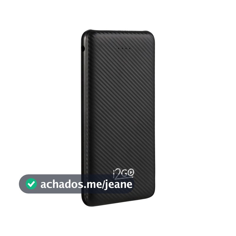 Carregador Portatil Power Bank i2GO 10000mAh 1 USB-C e 2 USB-A