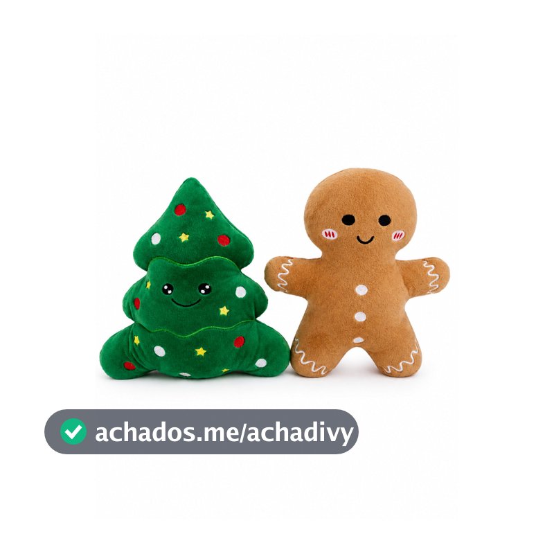 Kit Pelúcia Natal Árvore de Natal + Biscoito Almofada Natalina Fofa Decoração e Presente