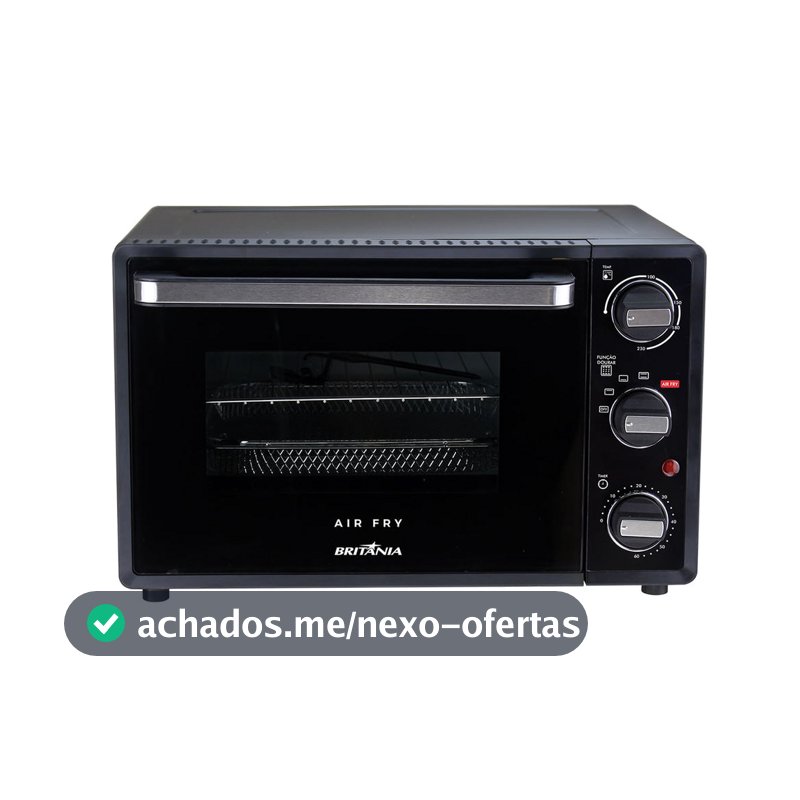 Forno Elétrico Air Fryer Britânia 25L Preto Esmaltado BFE25P