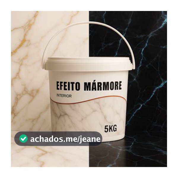 Revestimento Efeito Marmore 5kg pronto para uso, Brilho intenso e fácil aplicação.