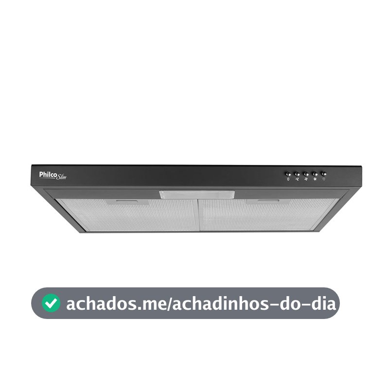 Depurador e Exaustor Philco PDR60P Slim 60cm 3 velocidades Preto