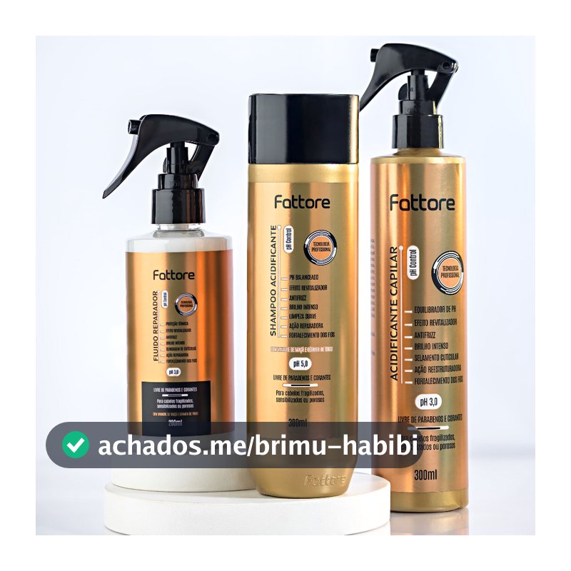 Kit Fattore Acidificante Capilar – Selagem de Cutícula com Proteção Térmica
