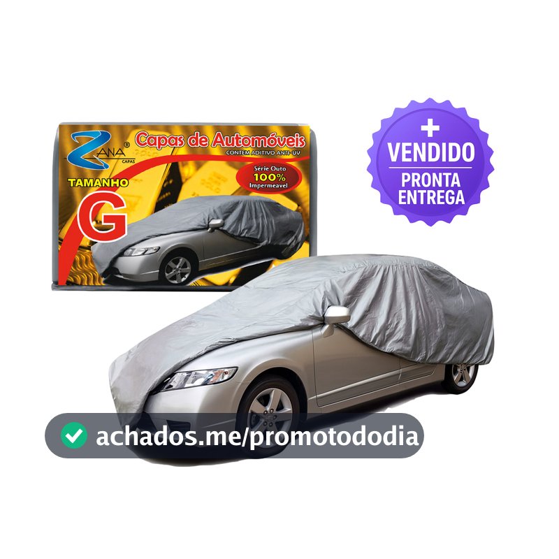 Capa Automotiva Impermeável Tamanho G para Carro Proteção Contra Sol Chuva Poeira e Raios UV