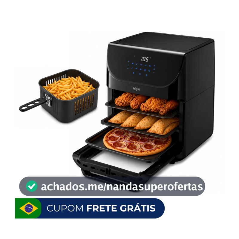 Fritadeira Air Fryer 12Litros Family Oven Fry Elgin 1900W