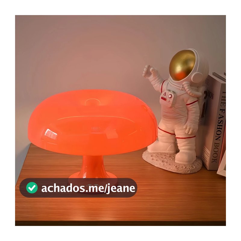 Abajur de Led Cogumelo Luminária Retrô USB para Estudo Quarto Sala Decoração Vintage Recarregável