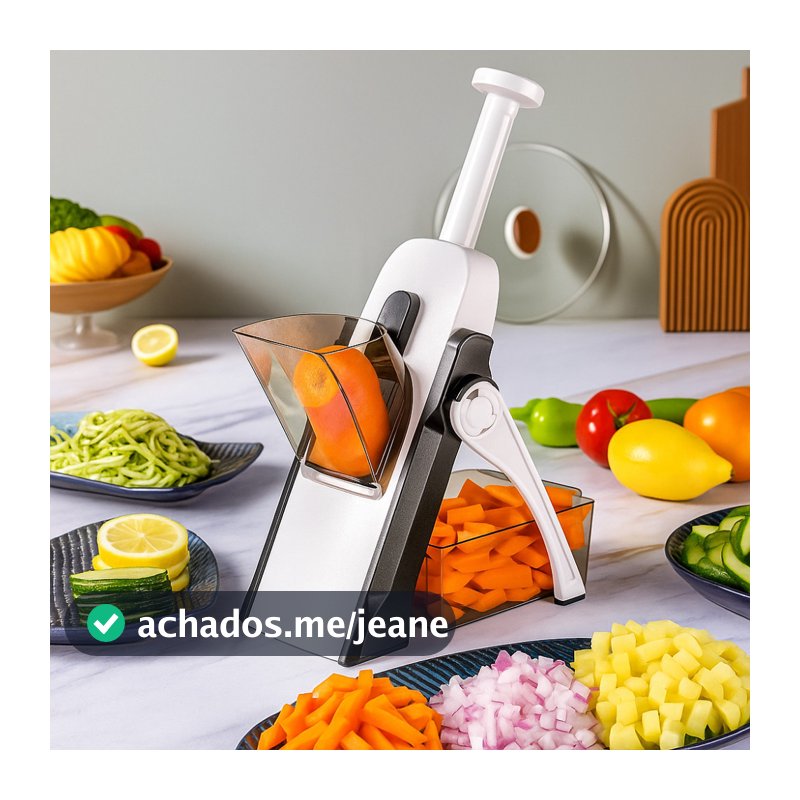 Cortador de Legumes e Verduras Fatiador Mandoline 5 Funções Para Cortar Batata e Vegetais Cozinha
