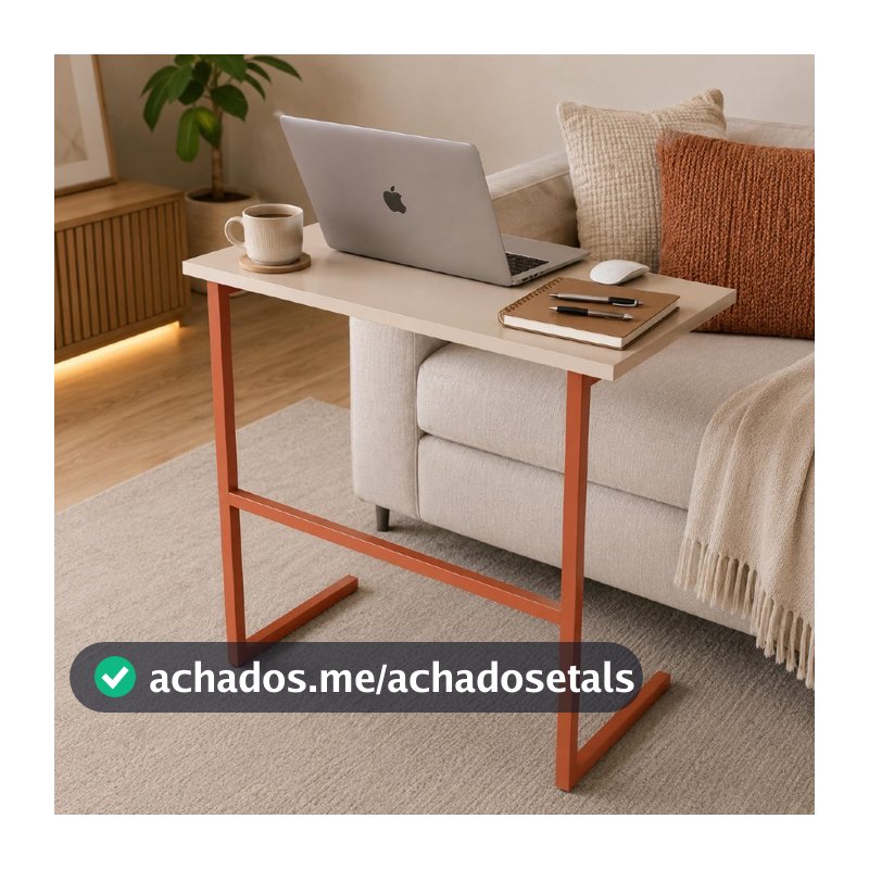 Mesa de Apoio Lateral para Sofá Notebook Home Office 60x30x70 cm Multiuso Várias Cores