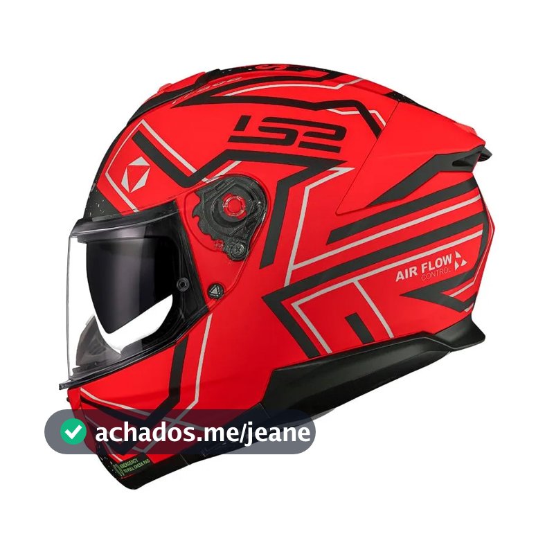 Capacete LS2 FF808 Stream II Maze Preto e Laranja
