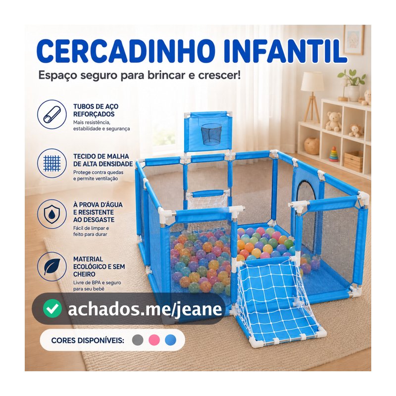 Cercadinho Bebê Chiqueirinho grande cercado portátil proteção infantil seguro para bebê criança menino menina lazer