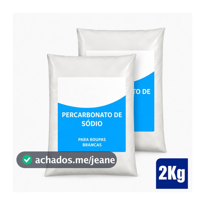 Percarbonato de Sodio Limpeza em Geral Tira Manchas Roupas Brancas e Coloridas