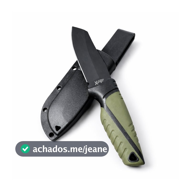 Faca de Bolso Tática Caça Pesca Camping e Sobrevivência  com Bainha e Clip de Cinto