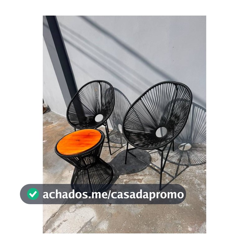 2 Cadeira Acapulco  acompanha mesa ampulheta- Design Elegante e Durabilidade com Estrutura Resistente