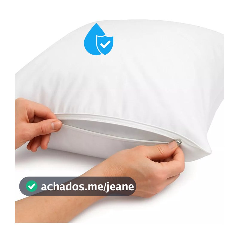 Kit 6 Capas de Travesseiro Antiácaro Impermeável Antialérgico Percal 180 Fios com Zíper