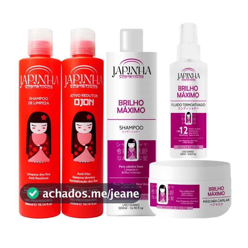 Kit Progressiva Japonesa Alta Performance + Kit Pré e Pós Química - Cabelos Lisos e Sem Frizz