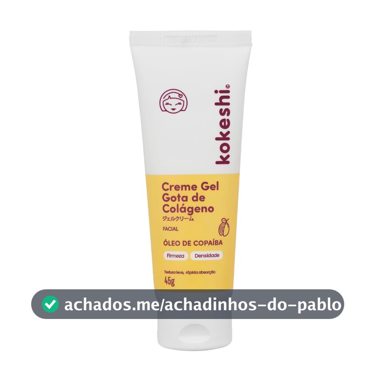 Creme Gel Regenerador Facial Gota de Colágeno Kokeshi 45g