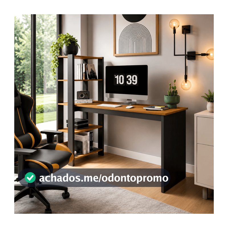 Escrivaninha Home Office Artemis Para Quarto E Sala Estudo E Trabalho Notebook Premium Mesa Luxo