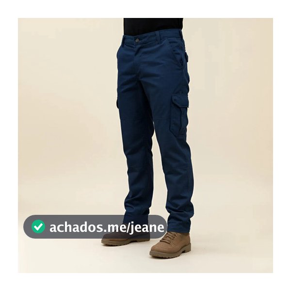 Calça Cargo Tática 6 Bolsos Poly Ripstop Reforçada Militar