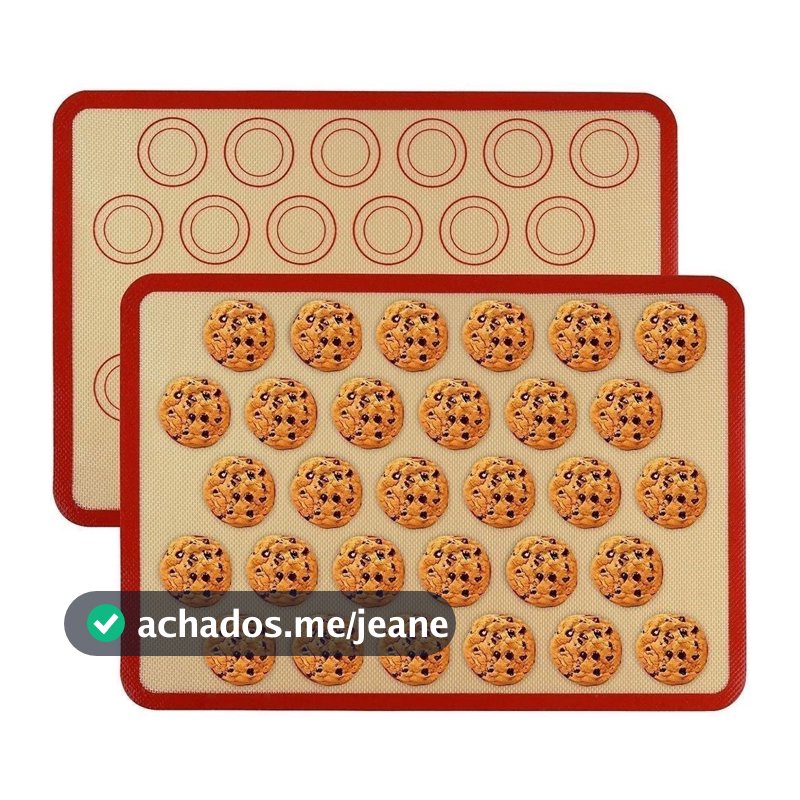 Tapete De Silicone E Fibra De Vidro Culinário Prático 42x30cm