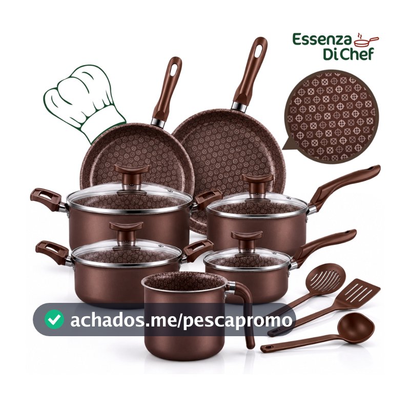 Conjunto de Panelas Antiaderente 10 Peças Prime Alumínio Teflon Com Tampa De Vidro Jogo De Panelas Kit De Panelas