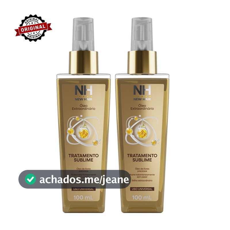 Kit 2 Óleo Extraordinário - Tratamento Sublime 100ml NEW HAIR | Hidrata, nutre e finaliza