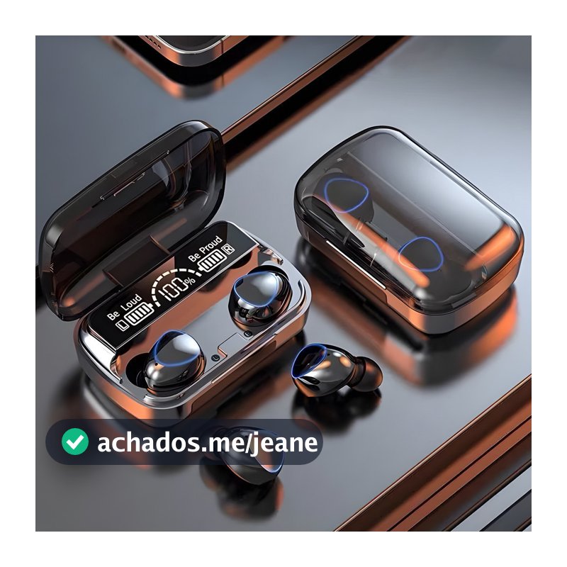 M10 Fone De Ouvido bluetooth 5.3 Com display Led Tws Touch Redução De Ruído À Prova D'água Sem Fio
