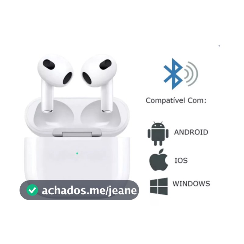 Fone Compatível iPhone AirPods 3 Geração Linha Premium