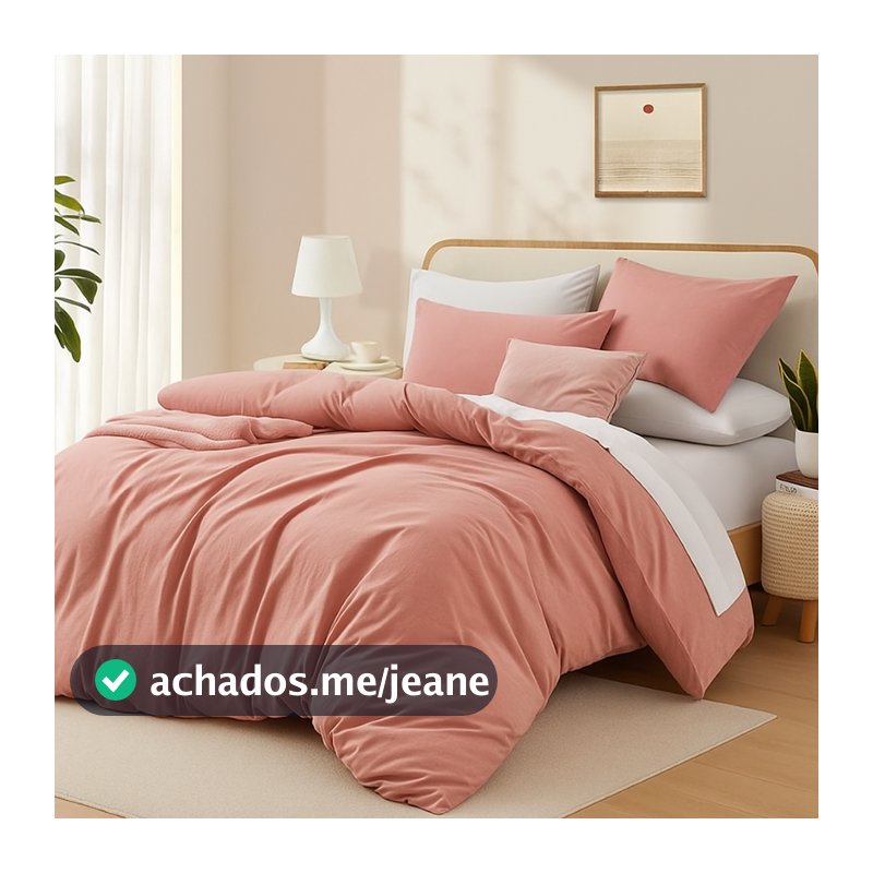 CAPA EDREDOM DUVET QUEEN + LENÇOL 3 PEÇAS 400 FIOS CONFORT LISO TOTAL 4PÇS