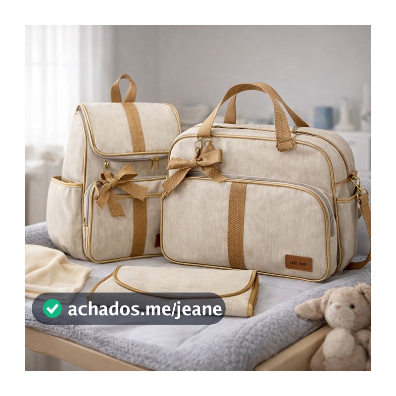 Kit Bolsa Maternidade 3 Peças Bolsa Mochila e Trocador Envio Full Rapido