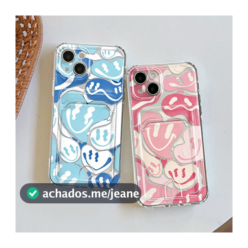 Capa Para iPhone 13 11 12 14 15 16 17 Pro Max Transparente Silicone Anti-impact Capinha Card Case Compaixão