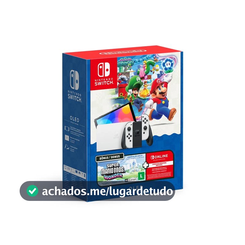 Console Nintendo Switch OLED + Super Mario Bros + 3 Meses NSO