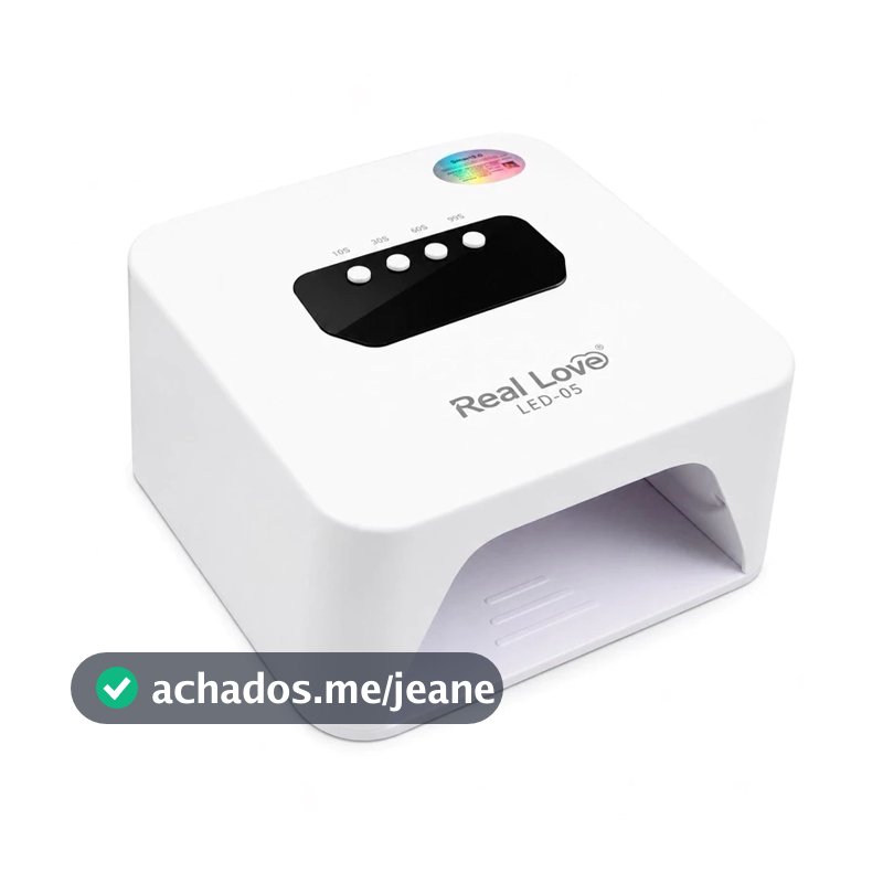 Cabine Secadora Esmalte LED/UV para Unhas Real Love LED-05 Bivolt Recarregável 36w