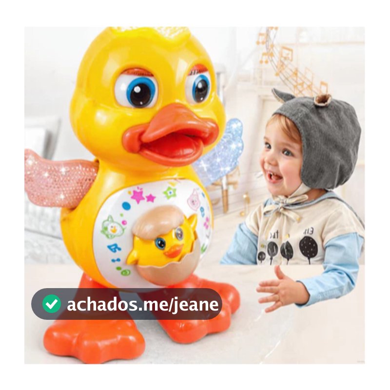 Brinquedo Pato Patinho Dançante Musical Dança, Anda, Mexe, com Luz E Som