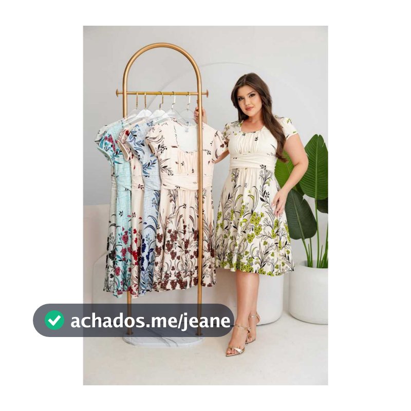 Vestido Midi Feminino Estampado com Decote Quadrado e Cintura Drapeada