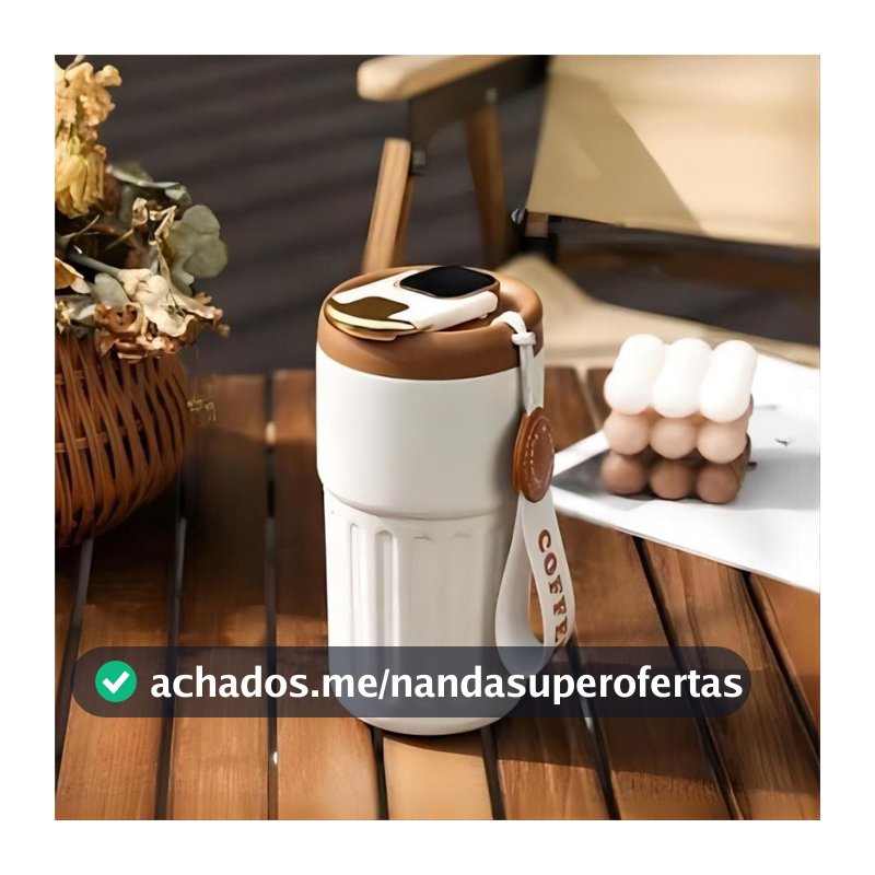 Kit  10  Copo térmico inteligente de 450ml Xícara de café em aço inoxidável 316 que acompanha copo de isolamento