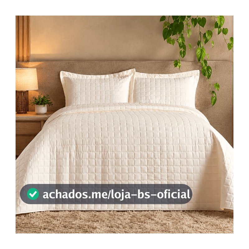 Kit Cobre Leito Colcha 300 Fios Toque Aveludado e Macio Casal Queen King Solteiro 2 e 3 Peças