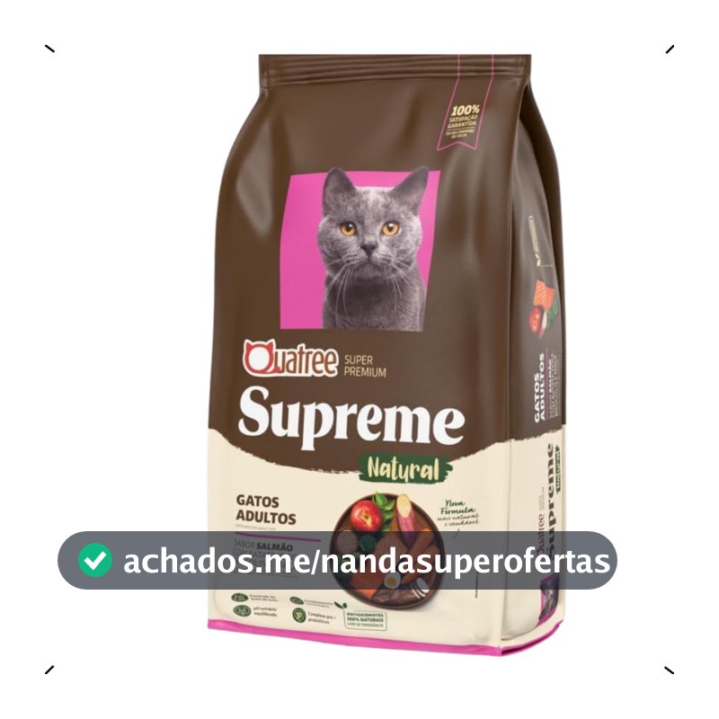 RAÇÃO QUATREE SUPREME GATO ADULTO 10KG