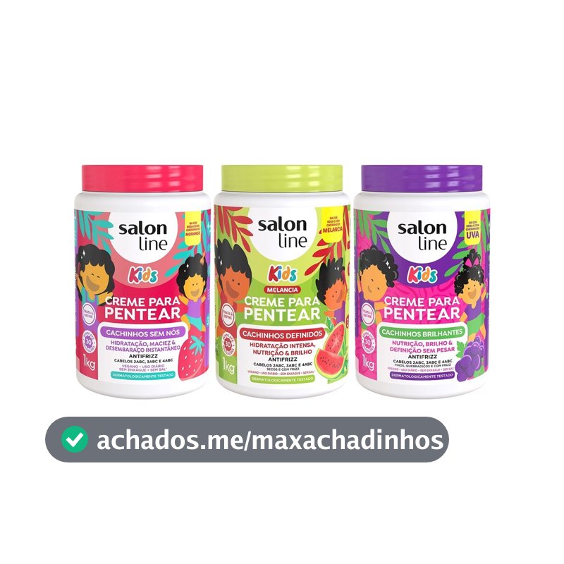 Kit Cheirinho de Frutas com 3 Cremes para Pentear Kids