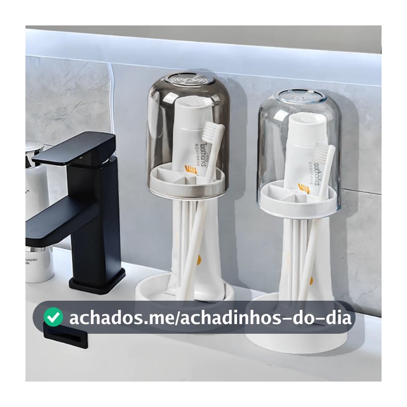 Porta Escova E Pasta De Dente À Prova De Poeira Drenagem Invertida