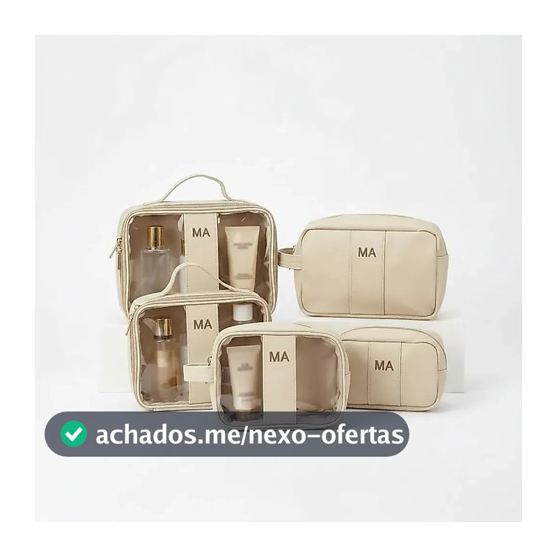 Necessaire Feminina Personalizada Kit 5 Peças Porta Maquiagem
