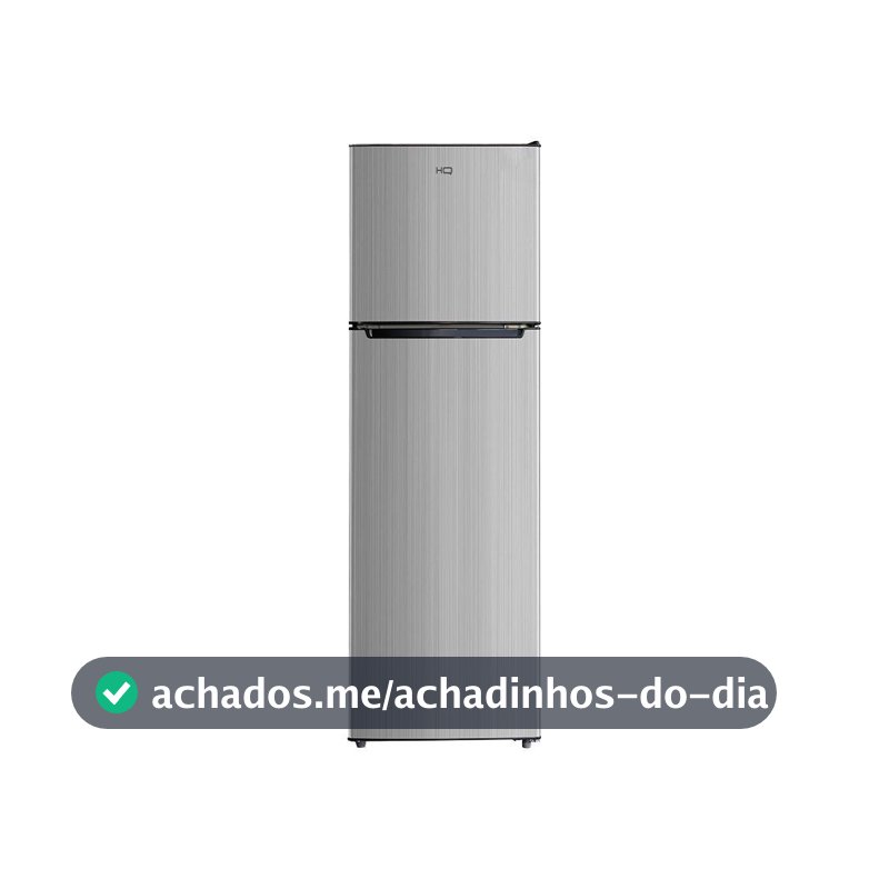 Geladeira Refrigerador HQ Defrost 290 Litros Preto/Cinza HQ-290RDF 127V