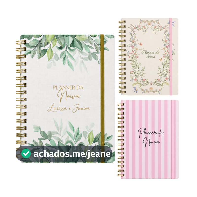 Planner da Noiva Personalizado Com Nome A5 Agenda Caderno Organizador de Casamento Presente Noiva