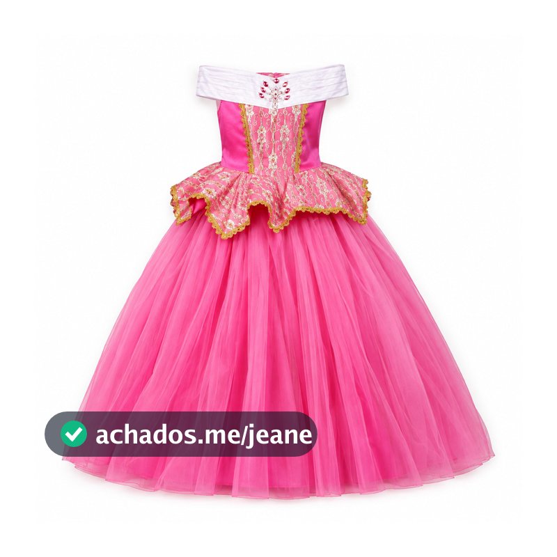 Fantasia vestido infantil de princesa, rosa pink, com tule. Princesa aurora, para festa, aniversário, menina.