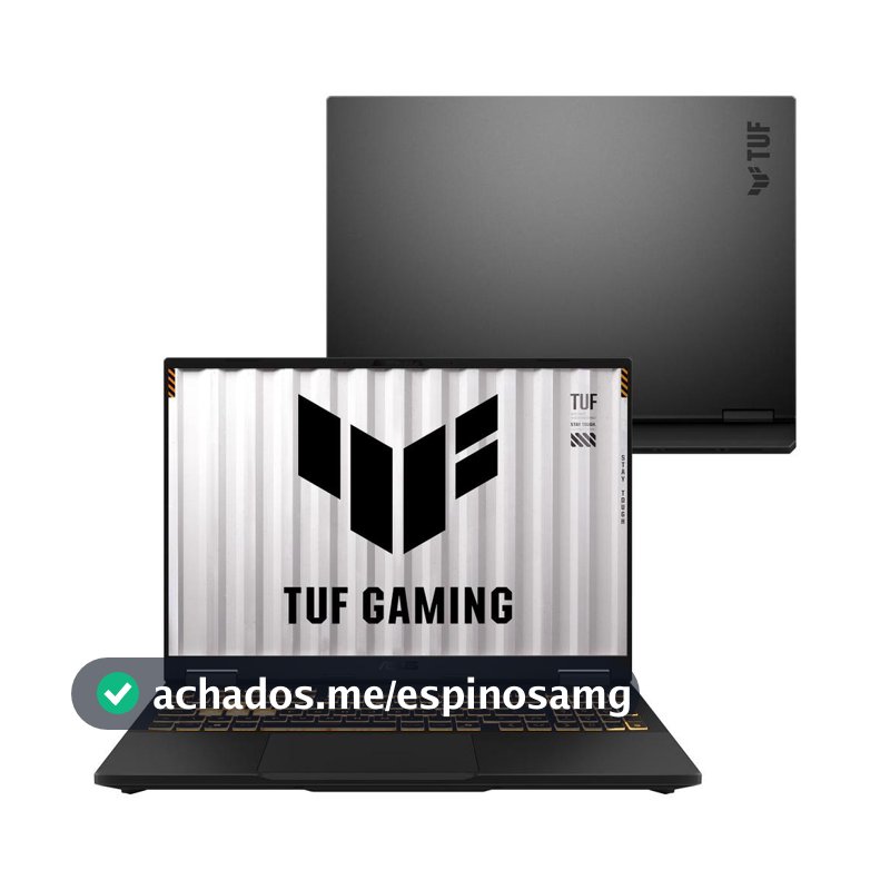 Notebook ASUS TUF Gaming F16 RV298 Intel i5 14a, NVIDIA RTX™ 5060, 16GB, 512GB SSD, KeepOS, 16" LED FHD nível IPS 165 Hz